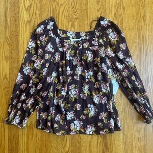 LC Lauren Conrad Floral Blouse